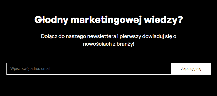 zapisanie się do newslettera - mikrokonwersja newletter