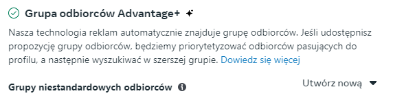 Grupa odbiorców Advantage+