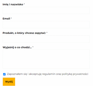 poprawny formularz kontaktowy