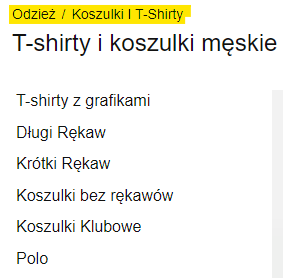 jak powinny wyglądać okruszki na stronie