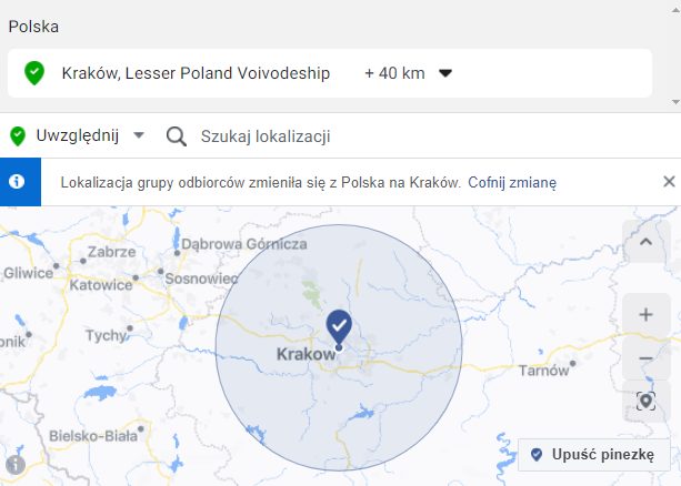 zawężanie grupy odbiorców facebook ads